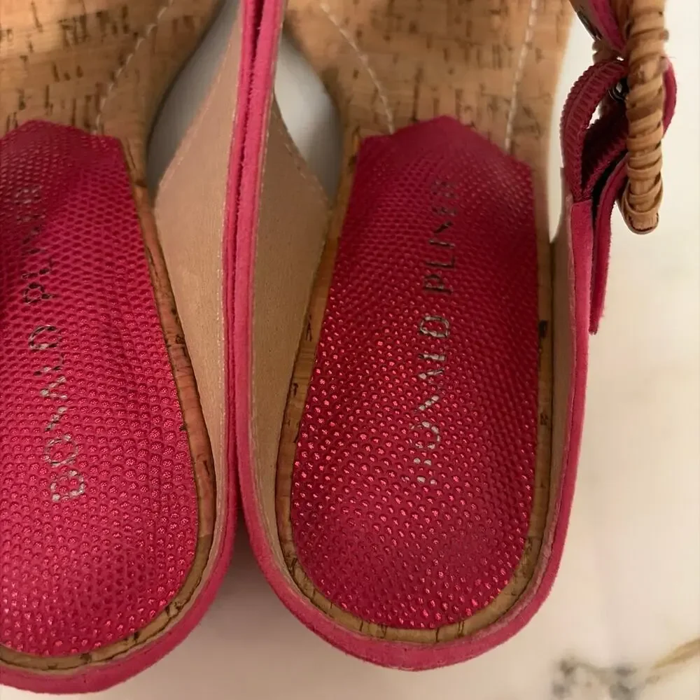 Donald Pliner Ofelia Hot Pink Wedge Sandal